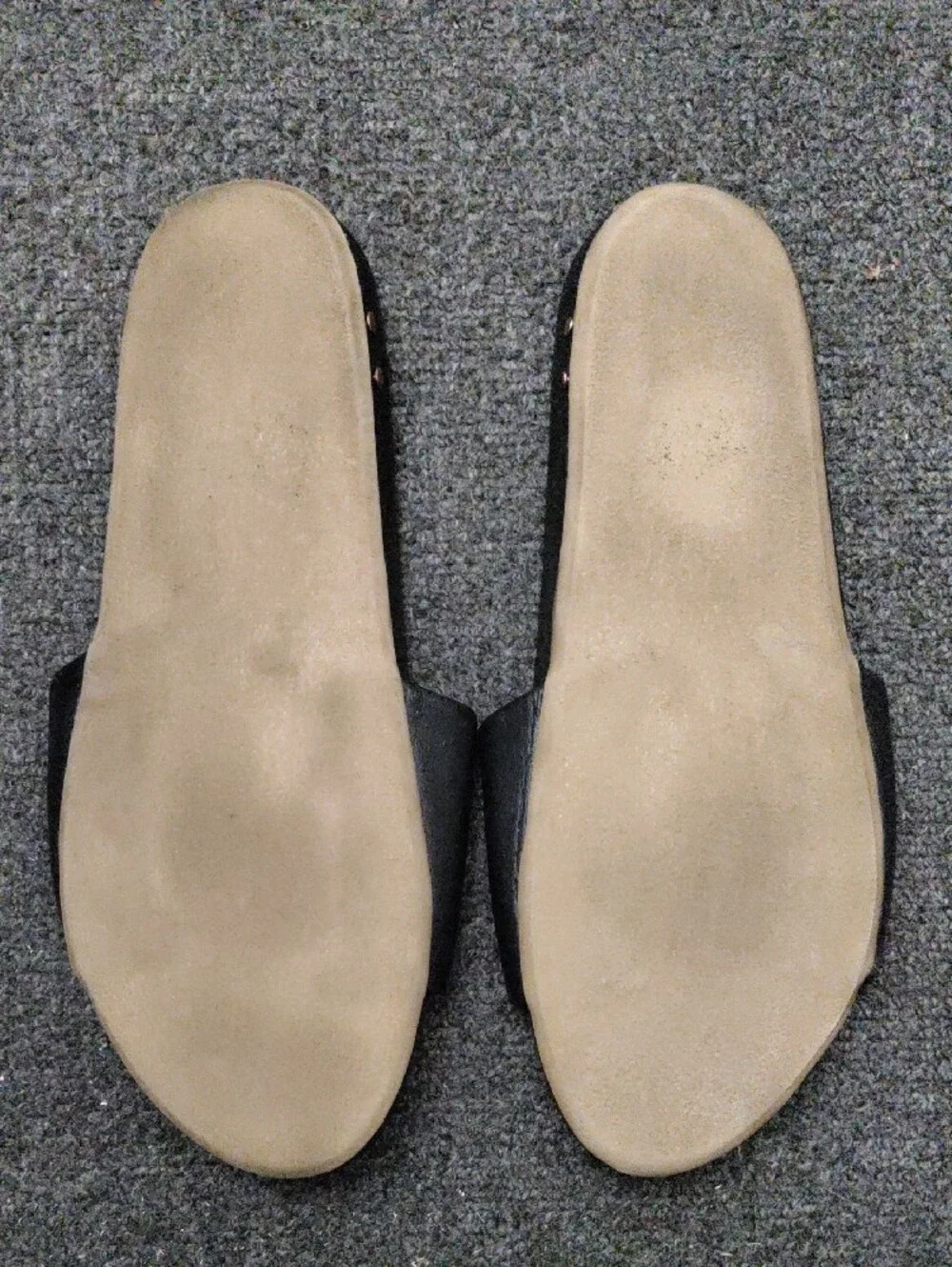 beek Black Leather Slide Sandals